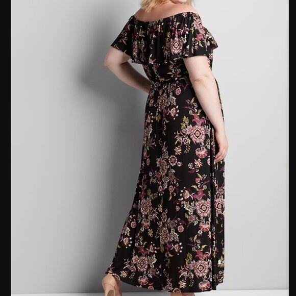 Lane Bryant 4-in-1 Convertible Maxi Dress Plus 18/20 NWT Off Shoulder Paisley - Picture 2 of 16